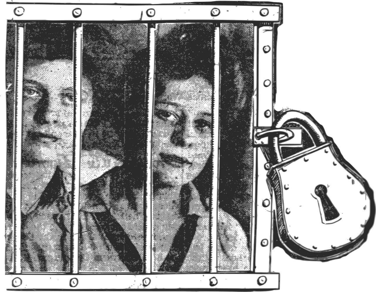 Suffragettes behind bars